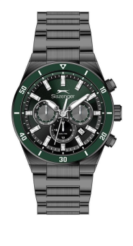 Slazenger SL.09.2492.2.03 Siyah Yeşil Renk Paslanmaz Çelik Yeni Erkek Kol Saati