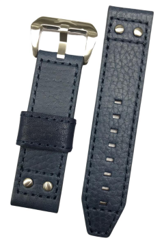 24 mm Lacivert Slazenger Orijinal Hakiki Deri Saat Kordonu