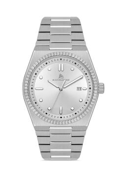 Navimarine NM004004-04 Gümüş Kadran Geometrik Kasa Erkek Kol Saati