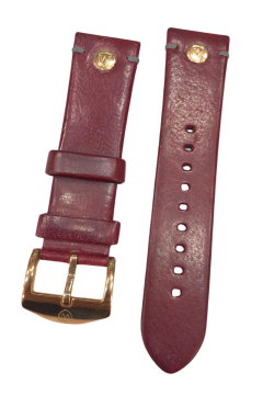 24 mm Bordo Wainer Orijinal Hakiki Deri Saat Kordonu