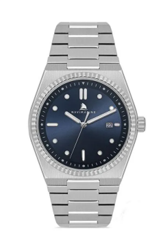 Navimarine NM004004-02 Lacivert Kadran Geometrik Çelik Erkek Kol Saati