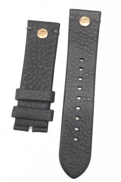 24 mm Siyah Wainer Orijinal Hakiki Deri Saat Kordonu