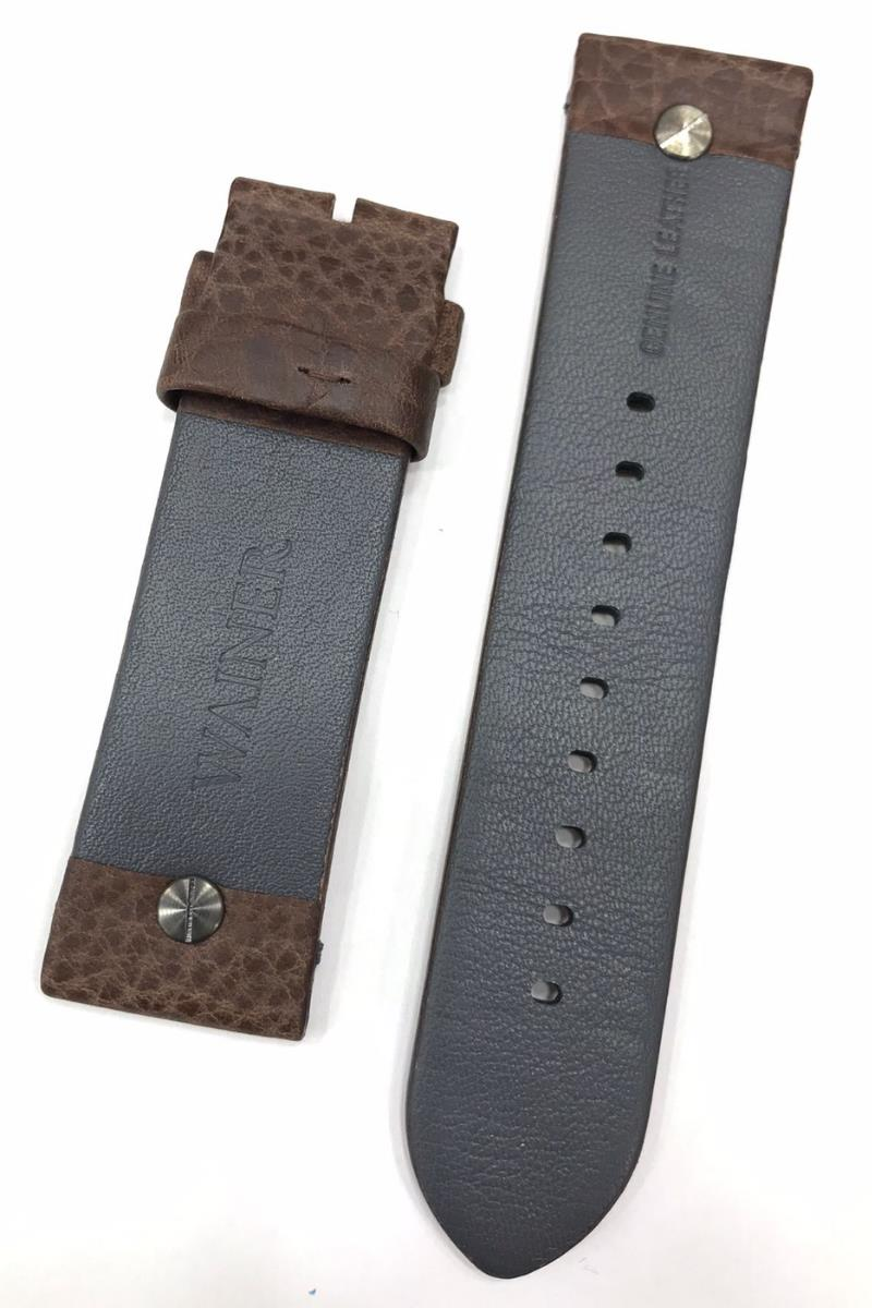 24 mm Kahverengi Wainer Orijinal Hakiki Deri Saat Kordonu
