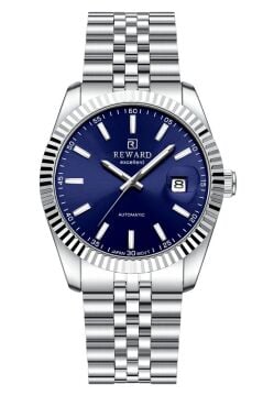 Reward Excellent RWA144334 Lacivert Kadran Tırtıklı Bezel Otomatik Çelik Erkek Kol Saati