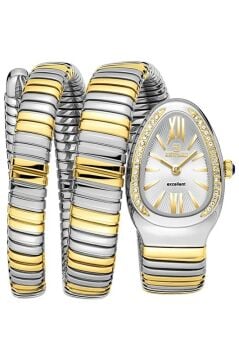 Reward RWA147546 Beyaz Kadran Çift Tur Sarmal Yılan Model Kadın Kol Saati