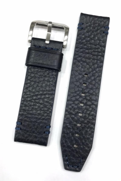 24 mm Lacivert Slazenger Orijinal Hakiki Deri Saat Kordonu