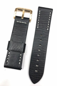 24 mm Koyu Lacivert Slazenger Orijinal Hakiki Deri Saat Kordonu