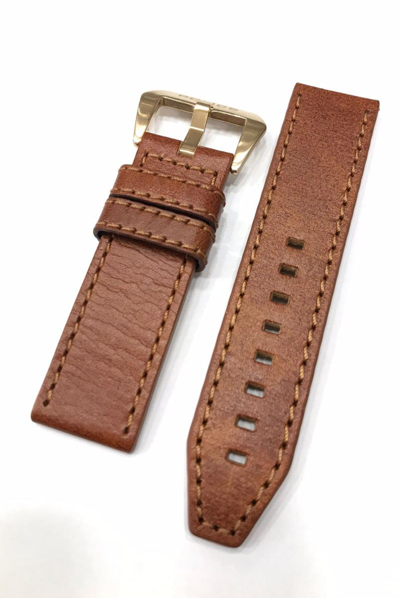 24 mm Kahverengi Police Orijinal Hakiki Deri Saat Kordonu