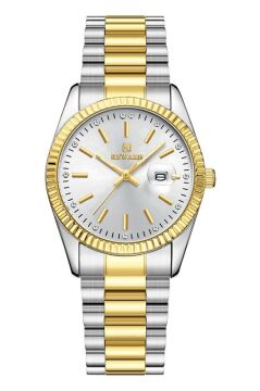 Reward RWA142813 Gümüş Kadran Tırtıklı Bezel Çift Renk Kadın Kol Saati