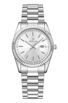 Reward RWA142811 Beyaz Kadran Tırtıklı Bezel Çelik Kadın Kol Saati