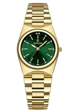 Reward RWA142858 Yeşil Kadran Vintage Tasarım Altın Renk Kadın Kol Saati
