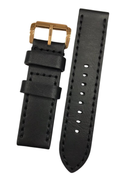 24 mm Siyah Renk Slazenger Orijinal Hakiki Deri Saat Kordonu