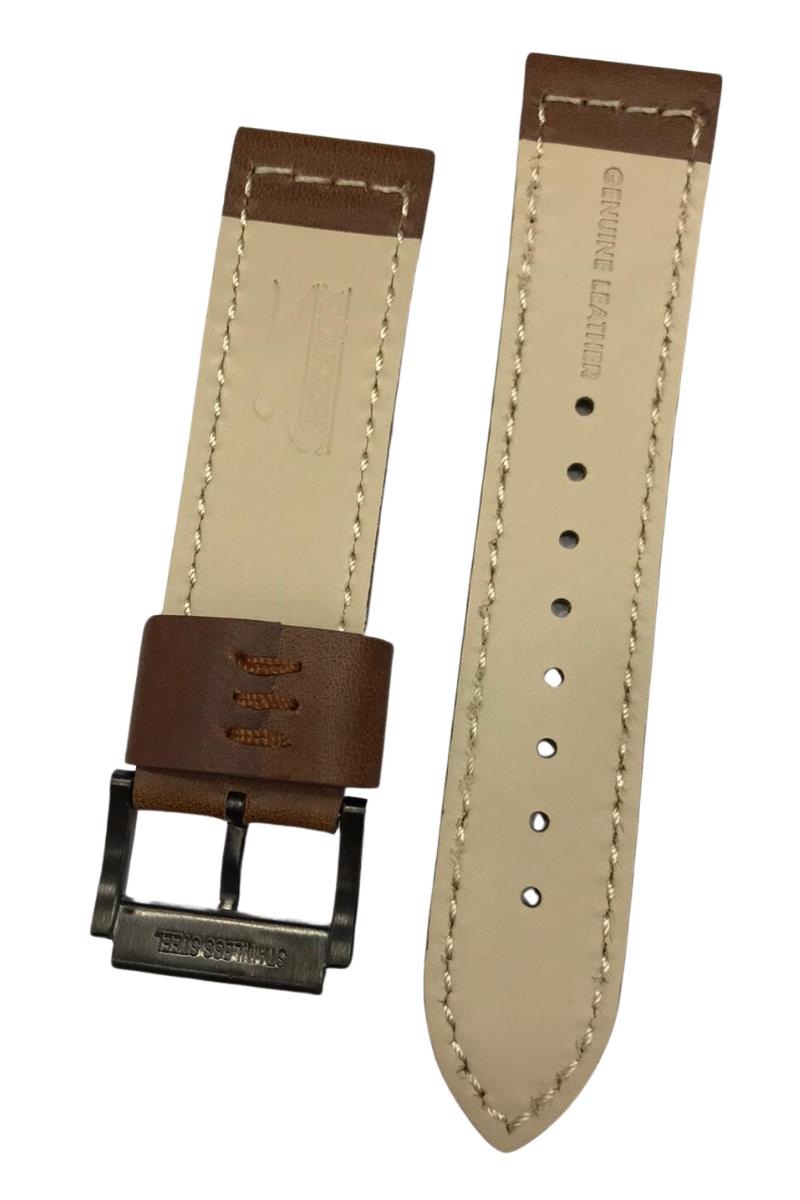24 mm Kahve Renk Slazenger Orijinal Hakiki Deri Saat Kordonu