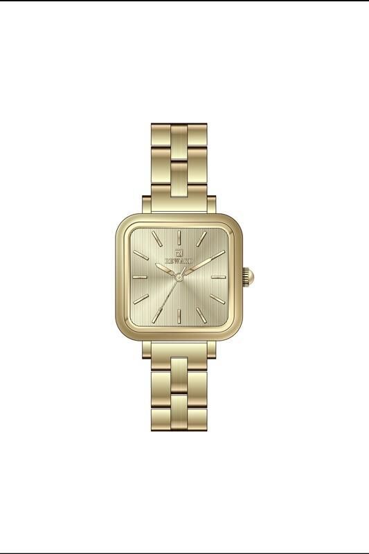 Reward RWA145714 Altın Sarı Renk Paslanmaz Çelik Kordon Küçük Kare Kadın Kol Saati