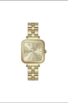 Reward RWA145714 Altın Sarı Renk Paslanmaz Çelik Kordon Küçük Kare Kadın Kol Saati