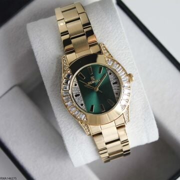 Reward RWA146275 Sarı Yeşil Çelik Kordon Baget Taşlı Kadın Kol Saati