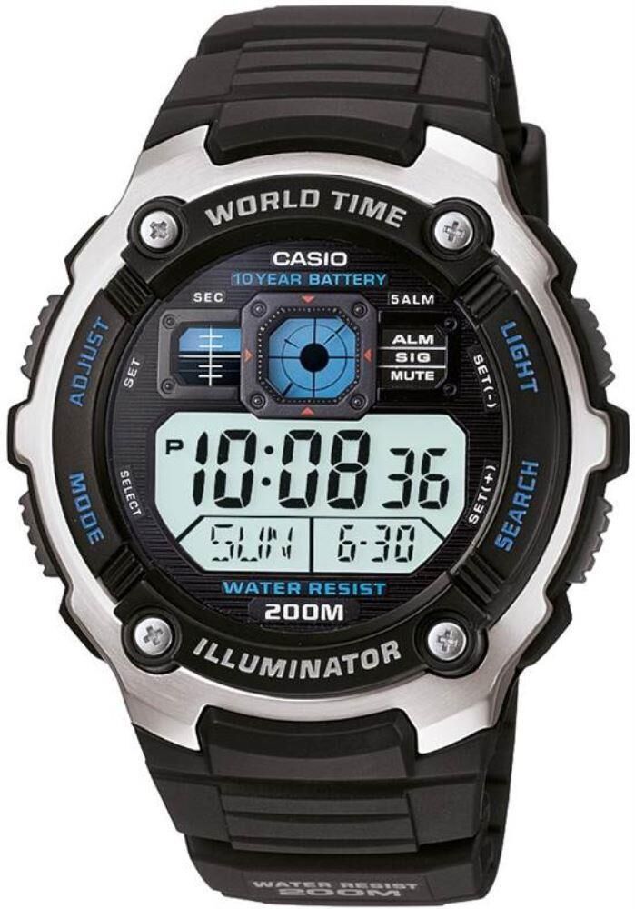 Casio AE-2000 AE-2100 WV-200 Siyah Orijinal Silikon Saat Kordonu
