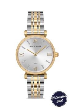 Navimarine NM001203-2 Two-Tone Çelik Taşlı Kadın Kol Saati