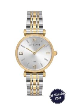 Navimarine NM001203-2 Two-Tone Çelik Taşlı Kadın Kol Saati