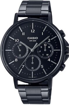 Casio Siyah Çelik Erkek Kol Saati MTP-E321B-1AVDF