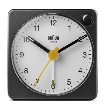 Braun BC02XBW Küçük Boy Siyah Klasik Işık ve Alarmlı Masa Saati