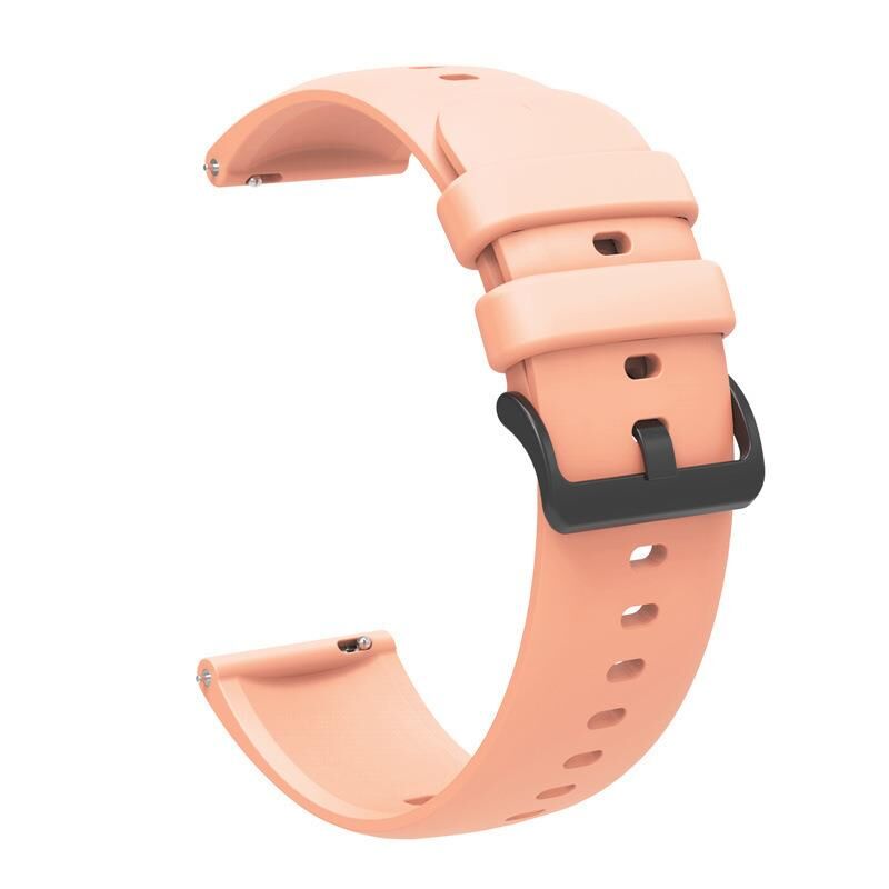 22 mm Üst Kalite Renkli Akıllı Pimli Akıllı Saat Silikon Saat Kordonu Pembe - 22mm