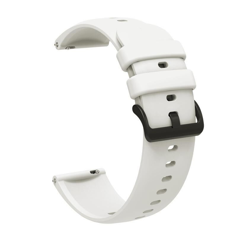 22 mm Üst Kalite Renkli Akıllı Pimli Akıllı Saat Silikon Saat Kordonu Beyaz - 22mm