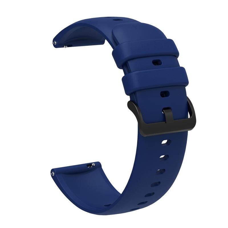 22 mm Üst Kalite Renkli Akıllı Pimli Akıllı Saat Silikon Saat Kordonu Lacivert - 22mm