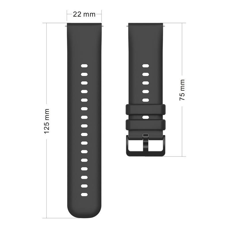 22 mm Üst Kalite Renkli Akıllı Pimli Akıllı Saat Silikon Saat Kordonu Gri - 22mm