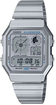 Casio Vintage A130WE-7ADF Gümüş Renk Radar Ekran Unisex Kol Saati