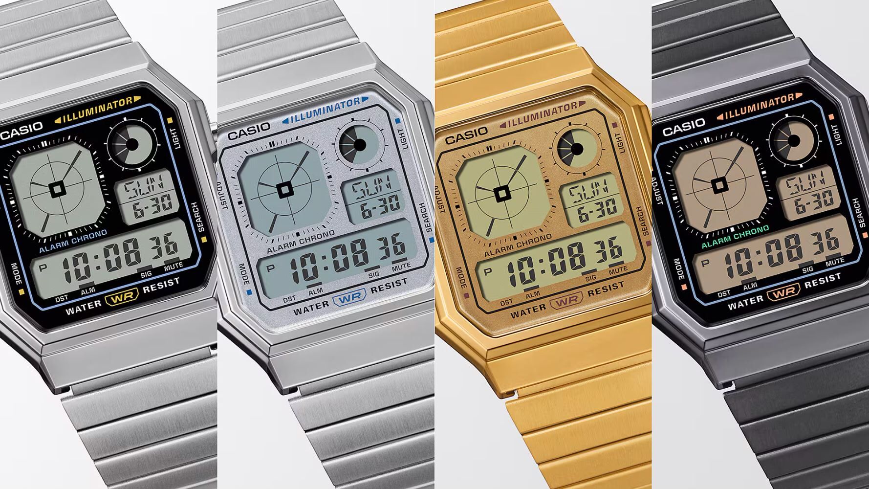 Casio Vintage A130WE-7ADF Gümüş Renk Radar Ekran Unisex Kol Saati