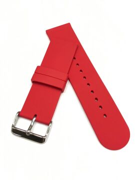 22 mm Renkli Düz Kauçuk Saat Kordonu Kayışı
