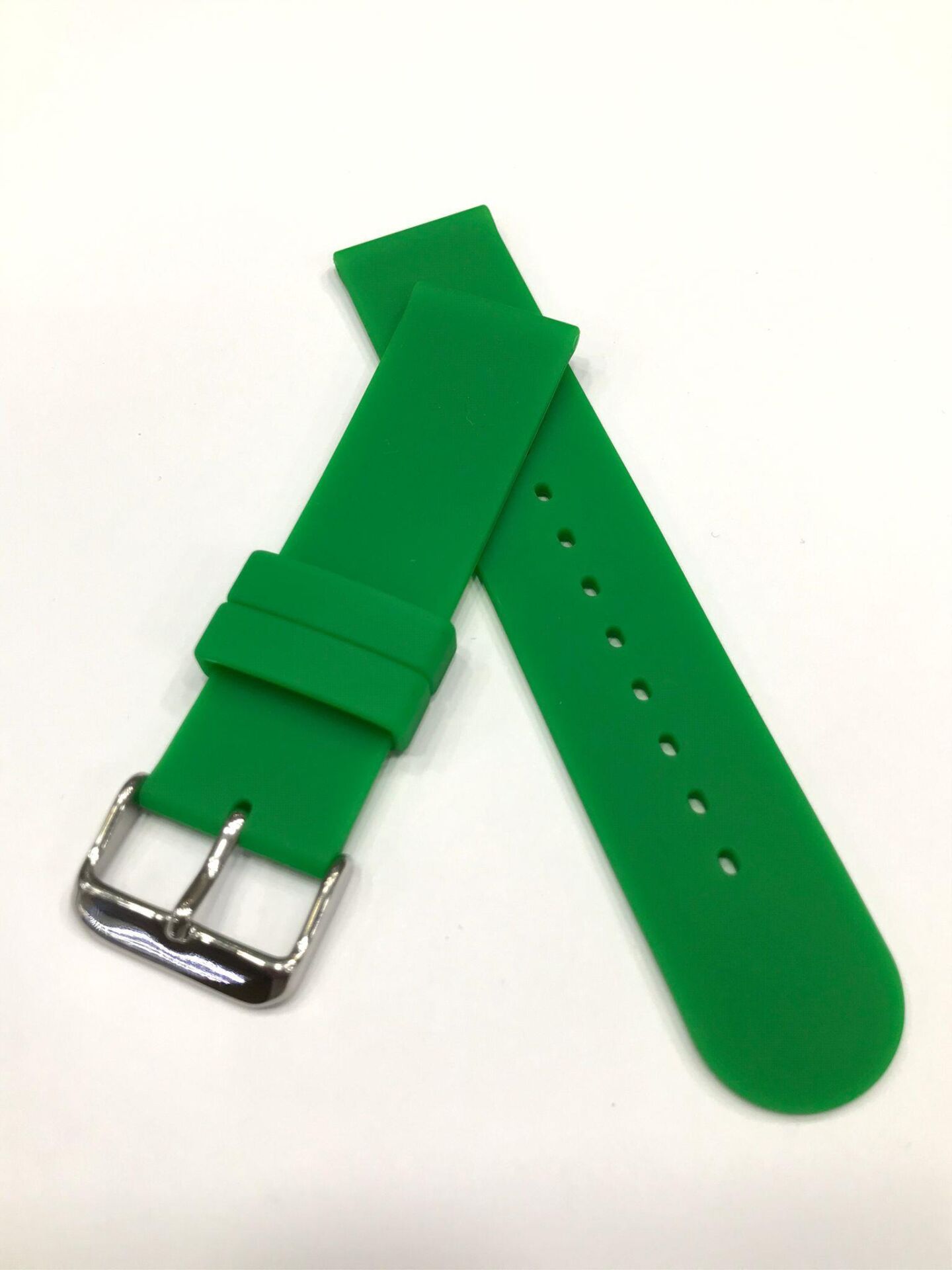 22 mm Renkli Düz Kauçuk Saat Kordonu Kayışı