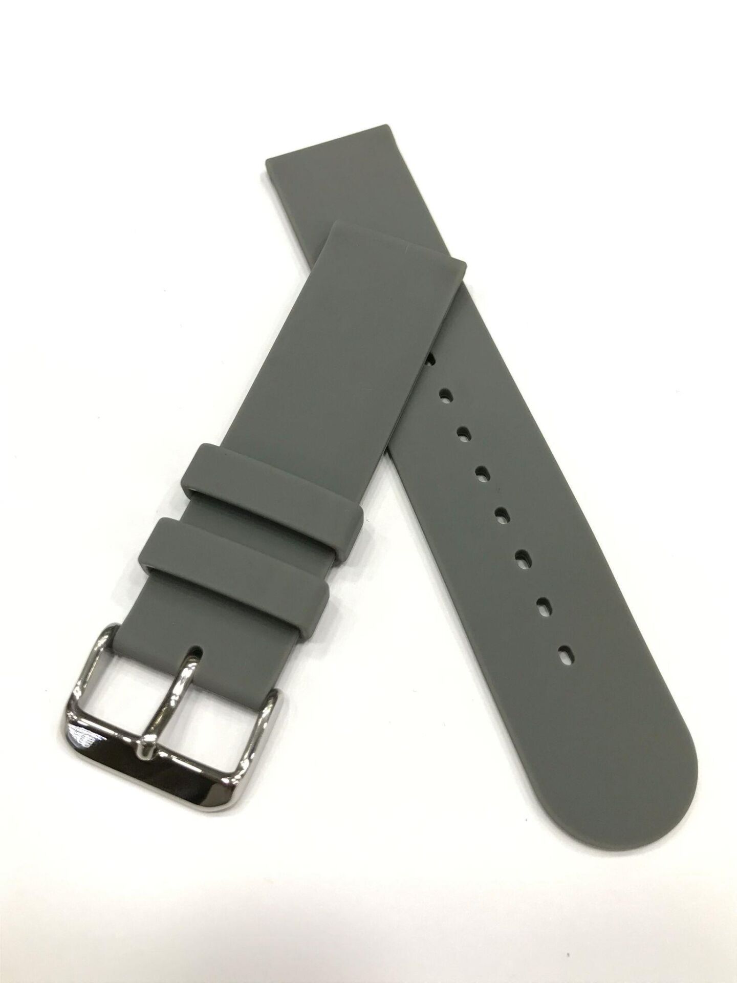 22 mm Renkli Düz Kauçuk Saat Kordonu Kayışı