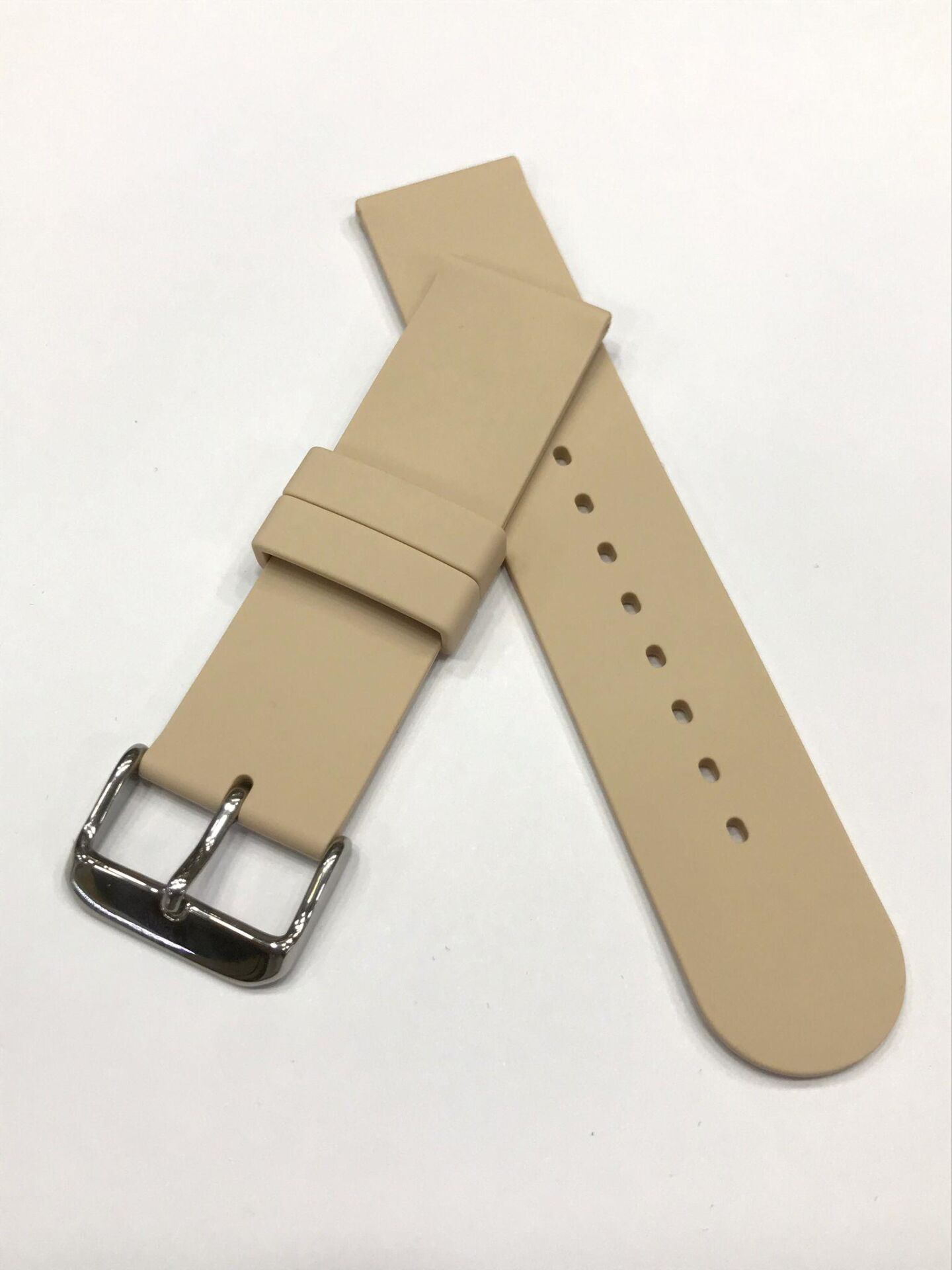 22 mm Renkli Düz Kauçuk Saat Kordonu Kayışı