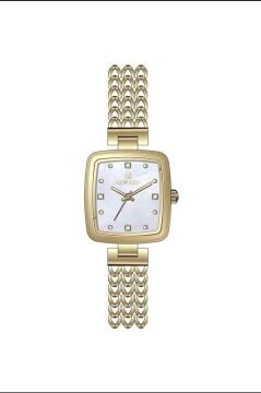 Reward RWA146258 Altın Sarı Renk Hasır Paslanmaz Çelik Kordon Küçük Kare Kadın Kol Saati