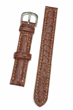 14 mm Yerli Üretim Desenli Hakiki Deri Yumuşak Saat Kordonu