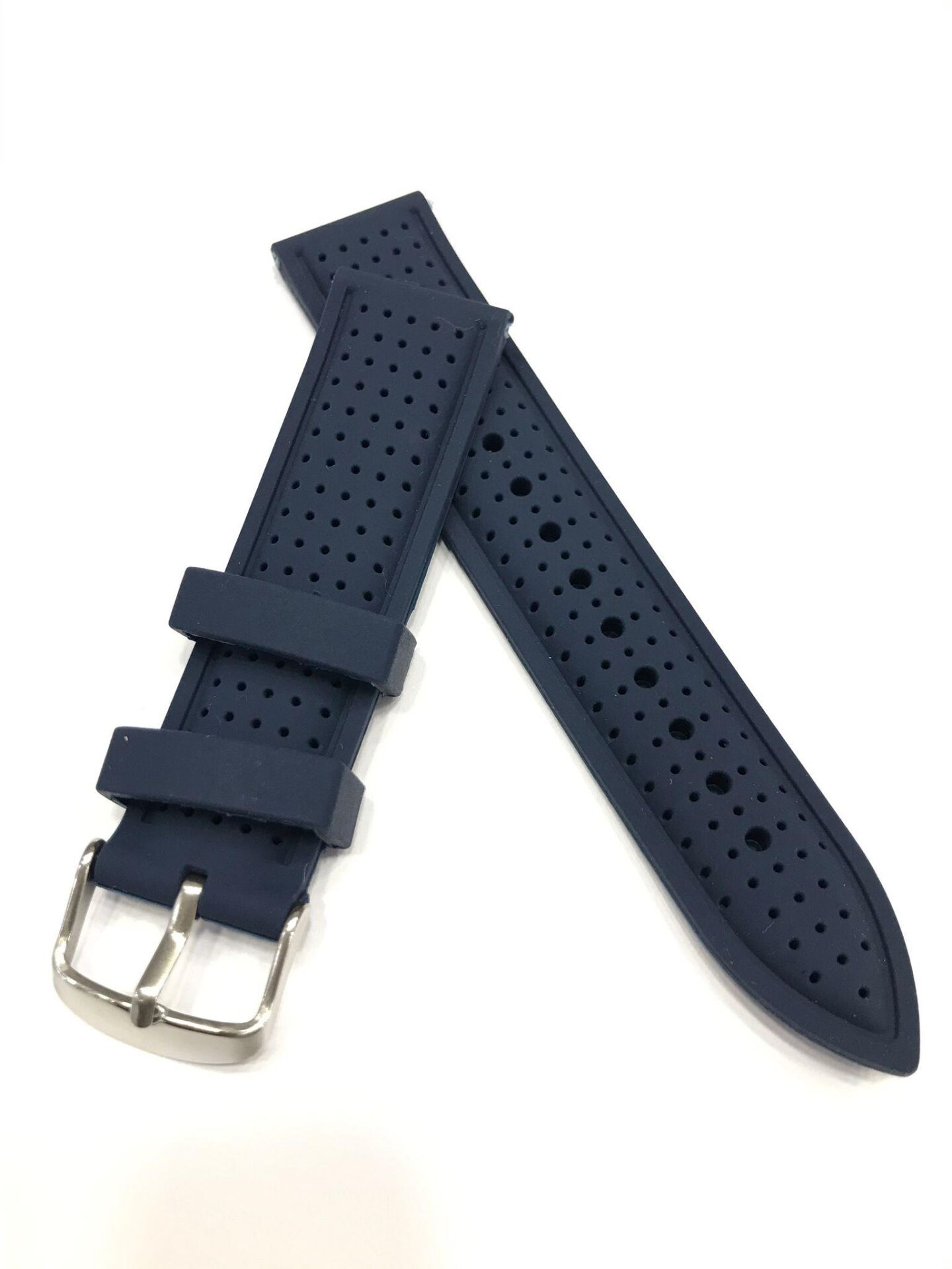 24mm Benekli Renkli Yüksek Kalite Silikon Saat Kordonu Kayışı