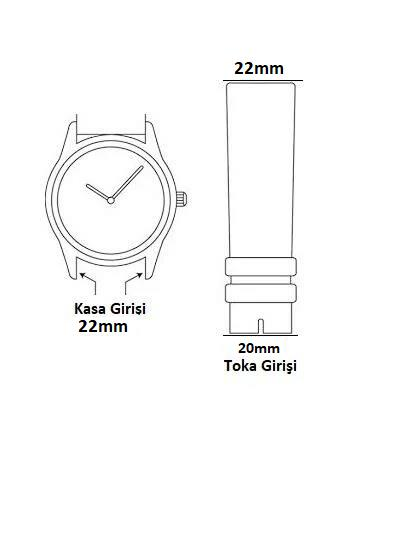 22mm Kroko Baskılı Yerli Üretim Siyah Renk Deri Saat Kordonu